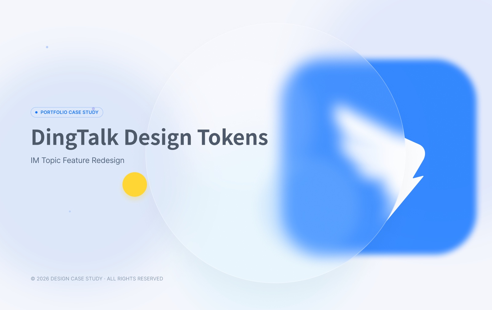 DingTalk Design Tokens 封面，IM Topic Feature Redesign